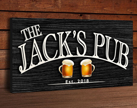 BK Gift Kişiye Özel Kabartma Tasarım Siyah(Ebony) Ahşap Bar Tabelası, Home Bar Tabela, Rustik Ev Dekorasyonu, Duvar Dekoru-7