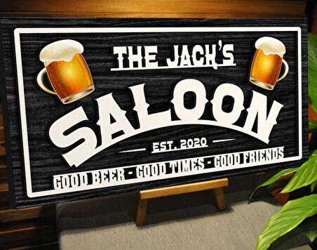 BK Gift Kişiye Özel Kabartma Tasarım Siyah(Ebony) Ahşap Bar Tabelası, Home Bar Tabela, Rustik Ev Dekorasyonu, Duvar Dekoru-9