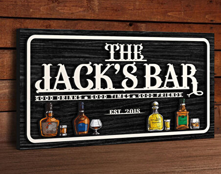 BK Gift Kişiye Özel Kabartma Tasarım Siyah(Ebony) Ahşap Bar Tabelası, Home Bar Tabela, Rustik Ev Dekorasyonu, Duvar Dekoru-10