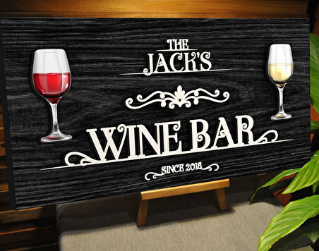 BK Gift Kişiye Özel Kabartma Tasarım Siyah(Ebony) Ahşap Bar Tabelası, Home Bar Tabela, Rustik Ev Dekorasyonu, Duvar Dekoru-13