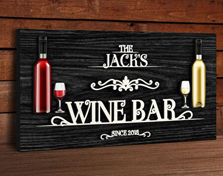 BK Gift Kişiye Özel Kabartma Tasarım Siyah(Ebony) Ahşap Bar Tabelası, Home Bar Tabela, Rustik Ev Dekorasyonu, Duvar Dekoru-14