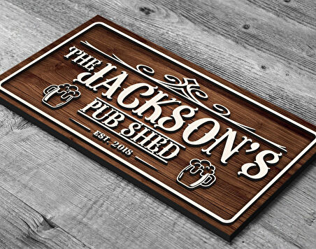 BK Gift Kişiye Özel Kabartma Tasarım Ahşap Bar Tabelası, Home Bar Tabela, Rustik Ev Dekorasyonu, Duvar Dekoru-17