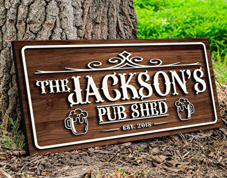 BK Gift Kişiye Özel Kabartma Tasarım Ahşap Bar Tabelası, Home Bar Tabela, Rustik Ev Dekorasyonu, Duvar Dekoru-17