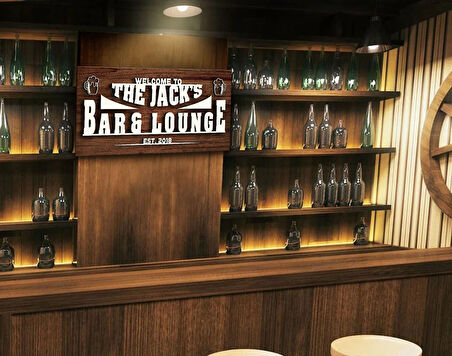 BK Gift Kişiye Özel Kabartma Tasarım Ahşap Bar Tabelası, Home Bar Tabela, Rustik Ev Dekorasyonu, Duvar Dekoru-18