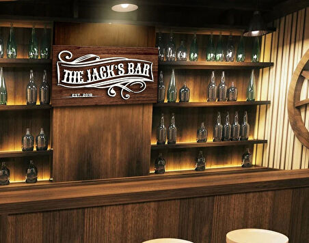 BK Gift Kişiye Özel Kabartma Tasarım Ahşap Bar Tabelası, Home Bar Tabela, Rustik Ev Dekorasyonu, Duvar Dekoru-19