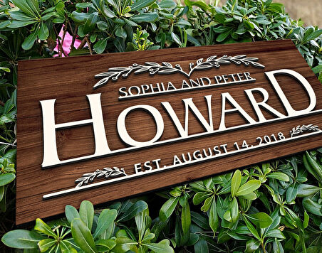 BK Gift Kişiye Özel İsimli Tarihli Kabartma Tasarım Ahşap Bar Tabelası, Home Bar Tabela, Rustik Ev Dekorasyonu, Duvar Dekoru-2