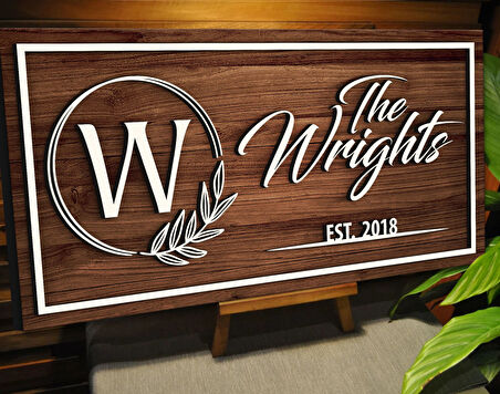 BK Gift Kişiye Özel İsimli Tarihli Kabartma Tasarım Ahşap Bar Tabelası, Home Bar Tabela, Rustik Ev Dekorasyonu, Duvar Dekoru-4