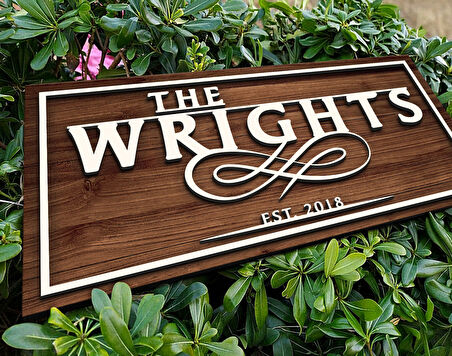 BK Gift Kişiye Özel İsimli Tarihli Kabartma Tasarım Ahşap Bar Tabelası, Home Bar Tabela, Rustik Ev Dekorasyonu, Duvar Dekoru-5