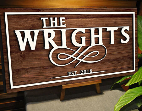 BK Gift Kişiye Özel İsimli Tarihli Kabartma Tasarım Ahşap Bar Tabelası, Home Bar Tabela, Rustik Ev Dekorasyonu, Duvar Dekoru-5