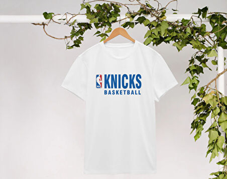 BK Gift Knicks Basketball Tasarımlı Erkek Beyaz T-shirt, Arkadaşa Hediye, Doğum Günü Hediyesi, Trend Tişört, Sevgili Hediyesi-1