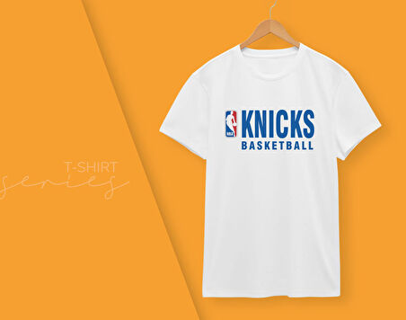 BK Gift Knicks Basketball Tasarımlı Kadın Beyaz T-shirt, Arkadaşa Hediye, Doğum Günü Hediyesi, Trend Tişört, Sevgili Hediyesi-1