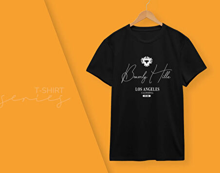 BK Gift Beverly Hills Tasarımlı Erkek Siyah T-shirt, Arkadaşa Hediye, Doğum Günü Hediyesi, Trend Tişört, Sevgili Hediyesi-1