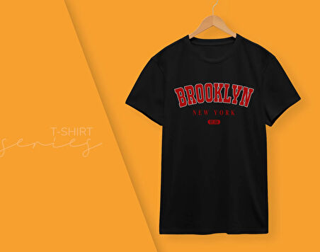 BK Gift Brooklyn Tasarımlı Erkek Siyah T-shirt, Arkadaşa Hediye, Doğum Günü Hediyesi, Trend Tişört, Sevgili Hediyesi-1