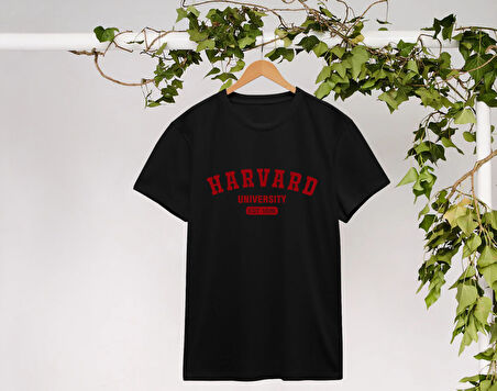 BK Gift Harvard Tasarımlı Erkek Siyah T-shirt, Arkadaşa Hediye, Doğum Günü Hediyesi, Trend Tişört, Sevgili Hediyesi-1