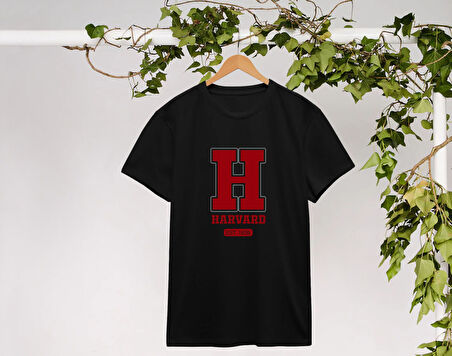 BK Gift Harvard Tasarımlı Erkek Siyah T-shirt, Arkadaşa Hediye, Doğum Günü Hediyesi, Trend Tişört, Sevgili Hediyesi-2