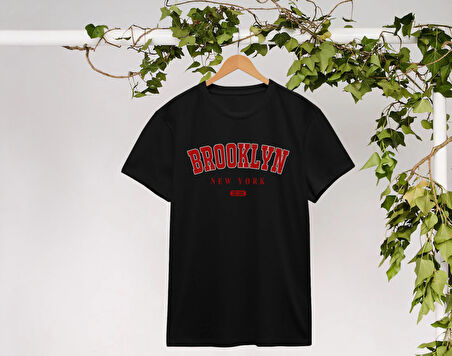 BK Gift Brooklyn Tasarımlı Kadın Siyah T-shirt, Arkadaşa Hediye, Doğum Günü Hediyesi, Trend Tişört, Sevgili Hediyesi-1