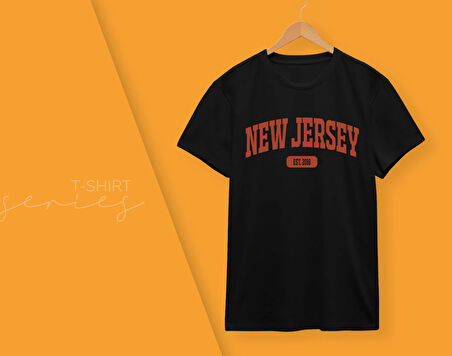 BK Gift New Jersey Tasarımlı Kadın Siyah T-shirt, Arkadaşa Hediye, Doğum Günü Hediyesi, Trend Tişört, Sevgili Hediyesi-1