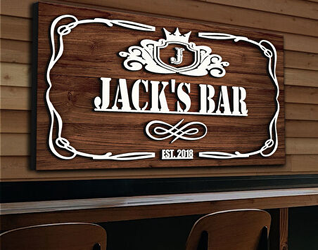 BK Gift Kişiye Özel Kabartma Tasarım Ahşap Bar Tabelası, Home Bar Tabela, Rustik Ev Dekorasyonu, Duvar Dekoru-19