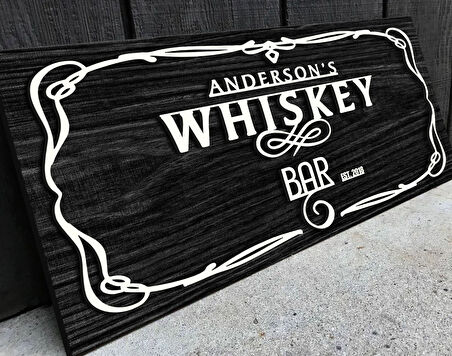 BK Gift Kişiye Özel Kabartma Tasarım Siyah(Ebony) Ahşap Bar Tabelası, Home Bar Tabela, Rustik Ev Dekorasyonu, Duvar Dekoru-10
