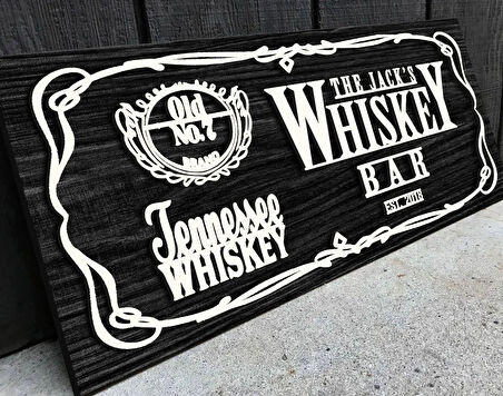 BK Gift Kişiye Özel Kabartma Tasarım Siyah(Ebony) Ahşap Bar Tabelası, Home Bar Tabela, Rustik Ev Dekorasyonu, Duvar Dekoru-8