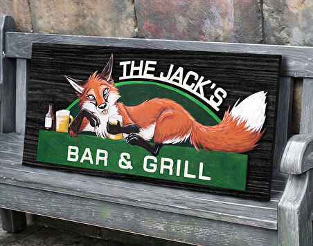 BK Gift Kişiye Özel Kabartma Tasarım Siyah(Ebony) Ahşap Bar Tabelası-6, Home Bar Tabela, Rustik Ev Dekorasyonu, Duvar Dekoru