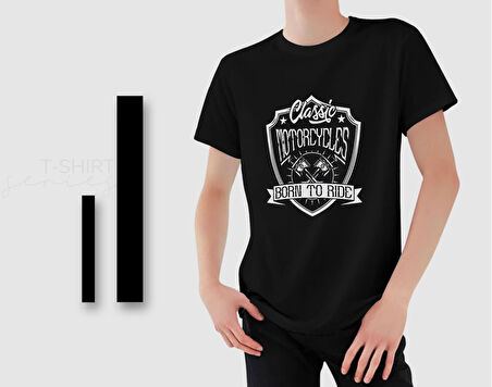 BK Gift Motorsiklet Tasarımlı Erkek Siyah T-shirt -19, Arkadaşa Hediye, Doğum Günü Hediyesi, Sevgili Hediyesi