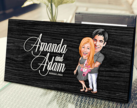 BK Gift Kişiye Özel Bebek Süprizi Karikatürlü Kabartma Tasarım Antik Siyah (Ebony) Ahşap Tabela-1, Dekoratif Tabela, Rustik Ev Dekorasyonu, Duvar Dekoru