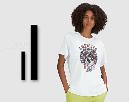 BK Gift Motorsiklet Tasarımlı Kadın Beyaz T-shirt -2, Arkadaşa Hediye, Doğum Günü Hediyesi, Sevgili Hediyesi