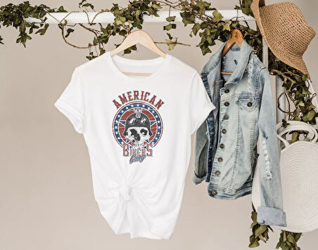 BK Gift Motorsiklet Tasarımlı Kadın Beyaz T-shirt -3, Arkadaşa Hediye, Doğum Günü Hediyesi, Sevgili Hediyesi