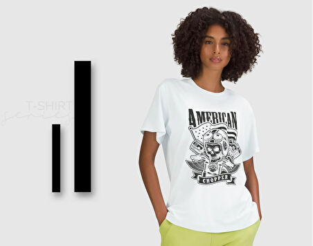 BK Gift Motorsiklet Tasarımlı Kadın Beyaz T-shirt -6, Arkadaşa Hediye, Doğum Günü Hediyesi, Sevgili Hediyesi