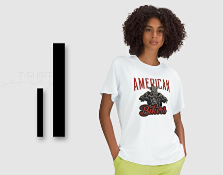 BK Gift Motorsiklet Tasarımlı Kadın Beyaz T-shirt -8, Arkadaşa Hediye, Doğum Günü Hediyesi, Sevgili Hediyesi