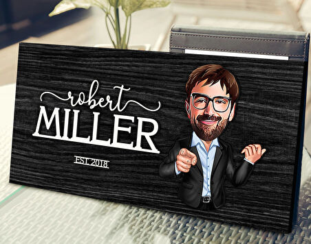 BK Gift Kişiye Özel Erkek Karikatürlü Kabartma Tasarım Antik Siyah (Ebony) Ahşap Tabela-1, Dekoratif Tabela, Rustik Ev Dekorasyonu, Duvar Dekoru