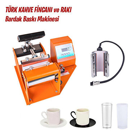 Süblimasyon Türk Kahve Fincanı Ve Rakı Bardak Baskı Makinesi