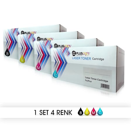 4 Renk Pluscopy HP 207A W2210A W2211A W2212A W2213A Çipli Muadil Toner Seti M255 M282 M283