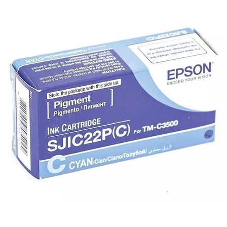 Muadil Epson SJIC22P-C (C33S020602) TM-C3500 Mavi Kartuş