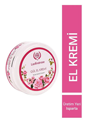 Lavendrose Gül El Kremi 125 ml Yoğun Nemlendirici El Ve Vücut Kremi * Rose Hand Cream