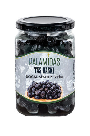 Taş Baskı Doğal Siyah Zeytin 400 gr Cam Kavanoz