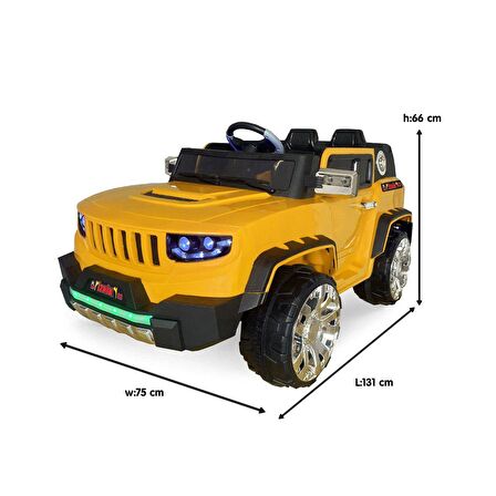 94-519 Fenomen Kumandalı Akülü Araba 4x4 Sarı 12 Volt Sarı