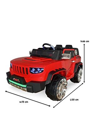 Fenomen 4x4 12V Çift Kişilik Uzaktan Kumandalı Akülü Araba Kırmızı