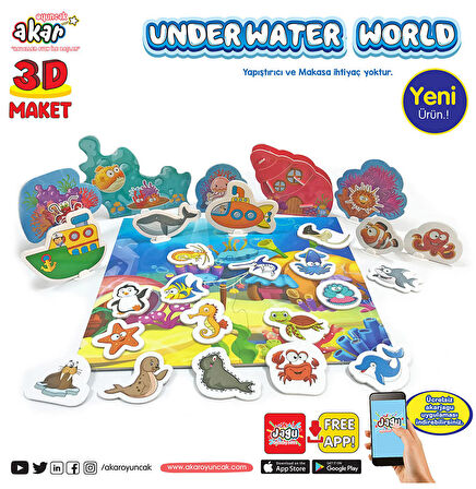 3D PUZZLE MAKET UNDERWATER JAGU