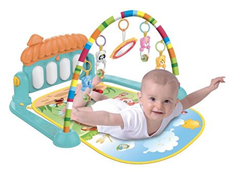 Babycim Sevimli Piyanolu Sesli Işıklı Aynalı Oyun Halısı