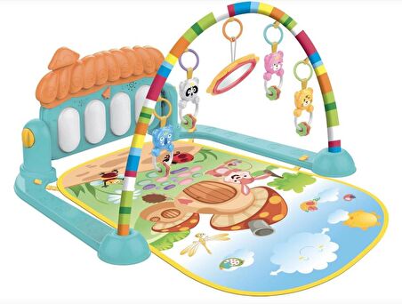 Babycim Sevimli Piyanolu Sesli Işıklı Aynalı Oyun Halısı