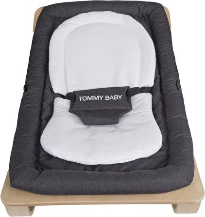 Tommybaby Bella Natural Siyah Sallanan Ana Kucağı