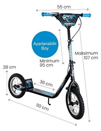 TommyBaby İkon 12 Jant Çocuk Scooter