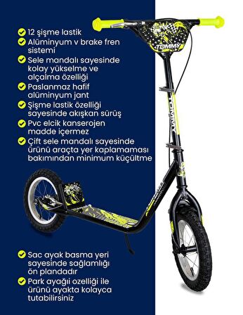 TommyBaby İkon 12 Jant Çocuk Scooter