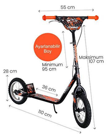 TommyBaby İkon 12 Jant Çocuk Scooter