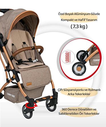 Tommybaby Golf Kabin Bebek Arabası Gold Kabin Boy