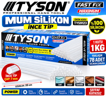 Mum Silikon İnce Model 1 Kg Yaklaşık :78 Adet 1 Kutu Gönderilir Ürün Kodu : TYS9123