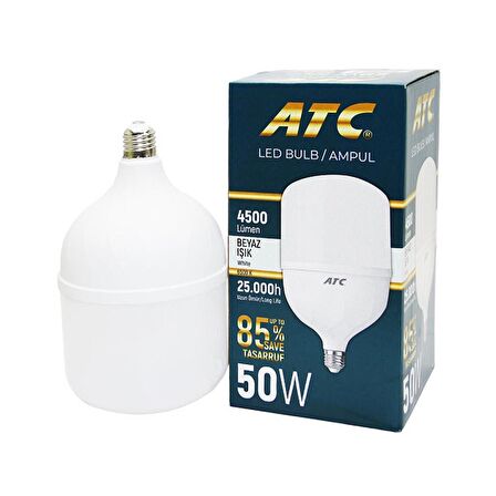 ATC Led Bulb Ampul 50 W Beyaz Işık 2 li