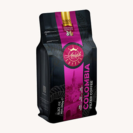 Anisah Coffee Kolombiya Bolivar Öğütülmüş Filtre Kahve 250 Gram 